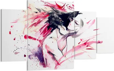 Produktbild von Bild auf Leinwand - Leinwandbild - Abstraktion Gesicht Emotion weiblich - 160x90cm - Wand Bild - Wanddeko - Leinwanddruck - Bilder - Kunstdruck - Leinwand bilder - Wandkunst - DL160x90-3051