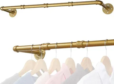 Immagine prodotto di Supporto da parete - stile industriale - 70 cm - dorato