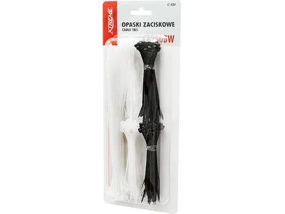 Obrázek produktu pro Sada kabelových stahovacích pásků černá/bílá
