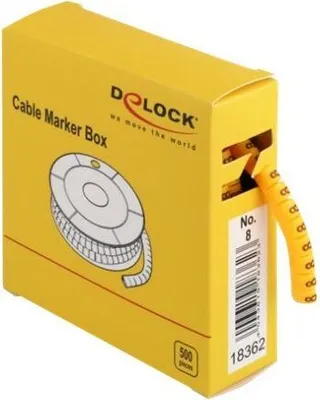 Obrázek produktu pro DELOCK Kabelmarker Box, Nr: 8, gelb, 500 Stück