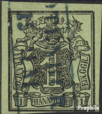 Produktbild von Briefmarken Hannover (Altdeutschland) 1851 Mi 2 (kompl.Ausg.) Pracht gestempelt Wertschild