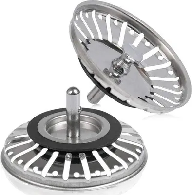 Immagine prodotto di Filtro da incasso per tubi - Valvola a saracinesca - Tappo per tubi - Filtro - 8,4 cm - Acciaio