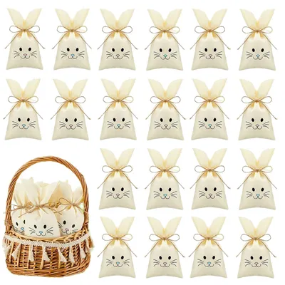 Immagine prodotto di 20 sacchetti regalo a tema coniglietto primaverile per Pasqua