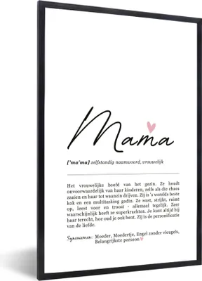 Produktbild von MuchoWow® Gerahmtes Poster rvm-mama-2 60x90 cm - Poster mit Schwarzem Bilderrahmen Wandposter Rahmen Foto Bilder - Kunst