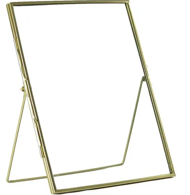 Produktbild von Nicola Spring Stehender Metall-Fotorahmen - freistehender Metallic Table Desk-Bildanzeige - 8 "x 10" - Gold
