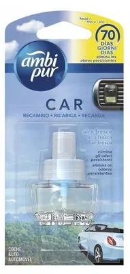 Image de Désodorisant pour voiture Ambi Pur, Air frais, recharge, 7 ml