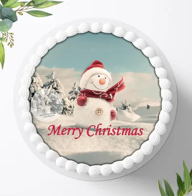 Produktbild von Für die Geburtstags Torte ein Tortenaufleger, Zuckerbild mit dem Motiv: Weihnachten, Essbares Foto für Torten, Fondant, Ø 20cm, 0011w