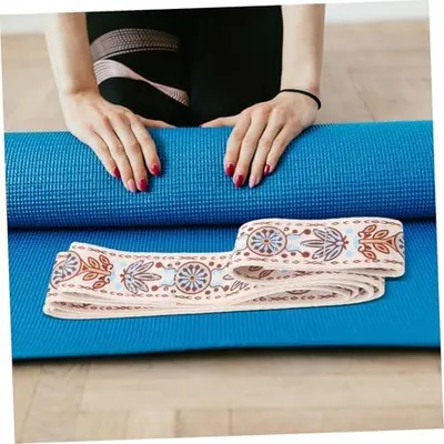 Produktbild von Verstellbarer Yoga Tragegurt Strapazierfähigem Multifunktionale Matte Trageschlaufe und Yogagurt für Übungen Platzsparende Aufbewahrungslösung für Zuhause und Fitnessstudio