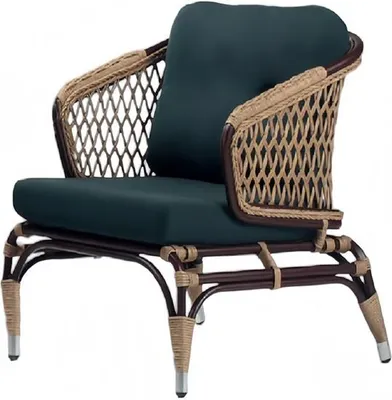 Immagine prodotto di Poltrona Design Verde Divano Relax Alta Qualità Imbottitura in rattan di alta qualità Seduta