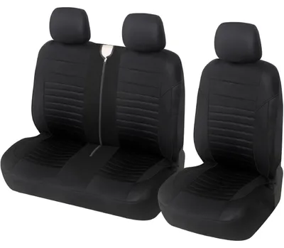 Obrázok produktu pre Sada poťahov na sedadlá do auta Upgrade4cars, určená na predné sedadlá, vhodná pre dodávky a autá, univerzálna, čierna