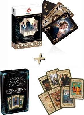 Produktbild von Phantastische Tierwesen Spielkarten 2er Set - (Winning Moves + Ass Altenburger)