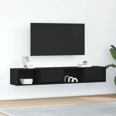 Obrázok produktu pre vidaXL TV skrinky 2 ks čierny dubový vzhľad 80x31x25,5 cm