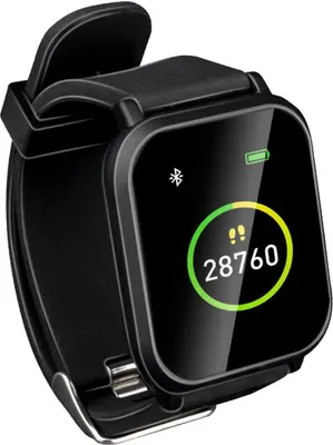Produktbild von Umbro Fitness Tracker Bluetooth – Smart Watch mit Sportfunktionen – Fitnessuhr HR und Körpertemperatursensor – Schrittzähler 1,3 Zoll Touchscreen – Sportuhr IP68 wasserdicht – Schwarz