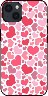 Produktbild von Smartphonica Telefon Fall geeignet für iPhone 13 mit Herzen drucken - Herzen Design TPU Backcover Fall - Kinder Fall mit Herzen Design