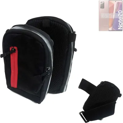 Produktbild von K-S-Trade Outdoor Gürteltasche Holster Umhängetasche kompatibel mit Samsung Galaxy Note20 LTE schwarz Handy Tasche Case travelbag Schutz Hülle