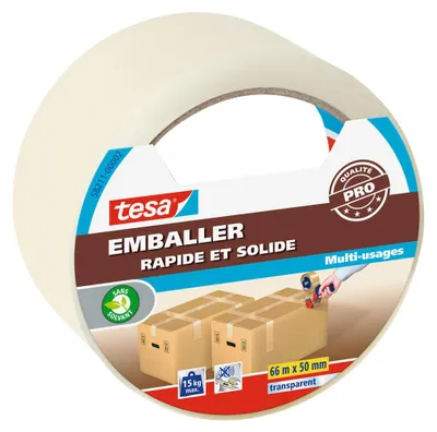 Produktbild von Verpacken - Schnelle und robuste Mehrzweckfolie 66x50mm Transparent - Tesa