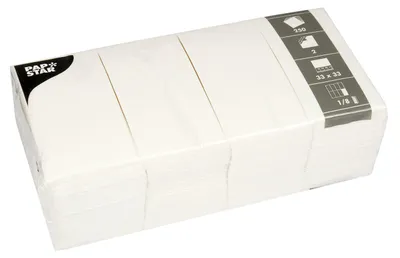 Zdjęcie produktu dla Papstar 82552, Biały, Bibułka, Monochromatyczny, 34 g/m², 330 mm, 330 mm