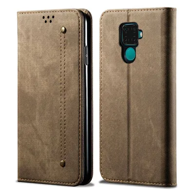 Obrázek produktu pro Huawei Mate 30 Lite Pouzdro, Kožené Peněženkové Pouzdro s Magnetickým Uzavíráním a Pouzdro s Funkcí Stojánku pro Huawei Mate 30 Lite Khaki