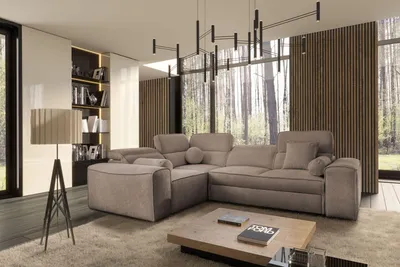 Produktbild von Eckcouch L-Form VITO II Braun Modern mit Schlaffunktion Links/Rechts