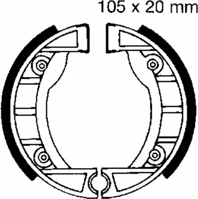 Immagine prodotto di Ganasce freno EBC con molle 909 D.105mm
