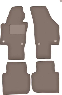 Obrázok produktu pre Velurové koberčeky do auta pre Volkswagen Passat B6 / B7 USA sedan, kombi (2005-2014) - béžové LUX koberčeky (4 ks)