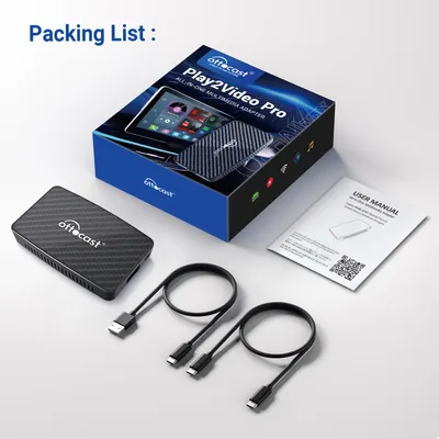 Image de Ottocast Play2Video Pro Adaptateur sans fil pour voiture avec Apple Carplay Android Auto intégré / applications préinstallées Netflix YouTube Spotify IPTV / Android 12