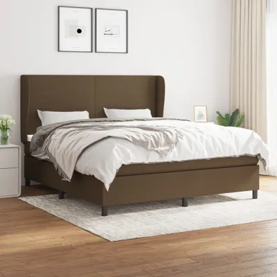 Produktbild von Cloris Designermöbel Boxspringbett mit Matratze Dunkelbraun 160x200 cm Stoff 2024 Neu