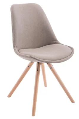 Immagine prodotto di Sedia per visitatori Toulouse tessuto Natura round taupe