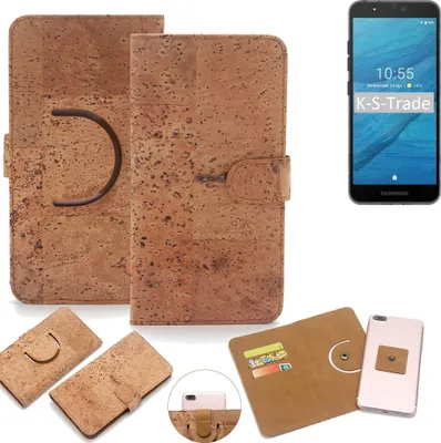 Produktbild von K-S-Trade Handy Hülle Schutz Hülle kompatibel mit Fairphone Fairphone 3 Handyhülle Schutzhülle Korkhülle Kork-Hülle 1x
