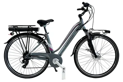 Produktbild von Elektro-Fahrrad AURA Canellini Citybike Frau Aluminium - Grau/Fucsia