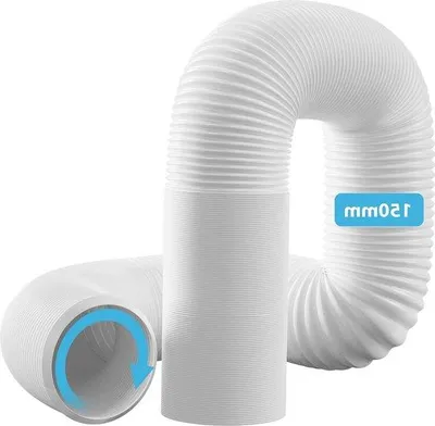 Obrázek produktu pro 150 mm –délka 1.5 m pro výstup klimatizace – ohebná výstupní trubka z PP – tepelně odolná – kompatibilní s přenosnými klimatizacemi