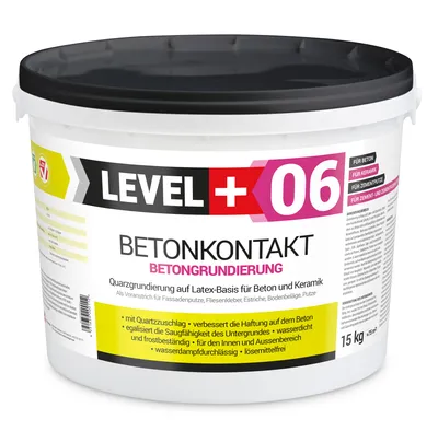 Obrázek produktu pro Betonkontakt Základní nátěr na beton 15 kg Základní nátěr na omítky Level+06