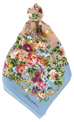 Image de Dolce & Gabbana écharpe en soie bleu FN090RGDDLHHF5XK