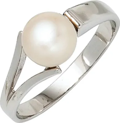 Produktbild von JOBO Damen Ring 925 Sterling Silber rhodiniert 1 Süßwasser Perle Silberring Größe 56