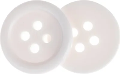 Obrázok produktu pre Gombík - sada 6 kusov - priemer 18 mm - biely