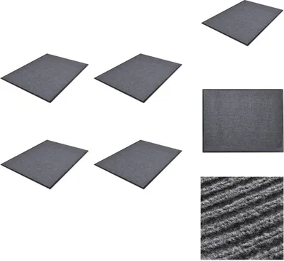 Obrázek produktu pro vidaXL Rohože na dveře 4 ks. PVC šedé 90 x 60 cm - Rohožky před dveře