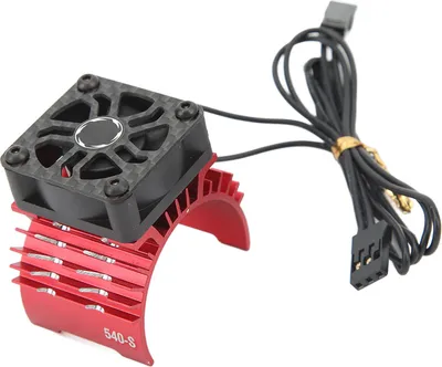 Obrázok produktu pre Chladiaci ventilátor bezkartáčového motora 8.4V 28000RPM Silný odvod tepla Bezkartáčový motor Duálny chladiaci ventilátor Červená