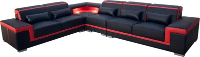 Immagine prodotto di Divano angolare XXL, divano in pelle, set per soggiorno, design moderno, divano a forma di L + porta USB