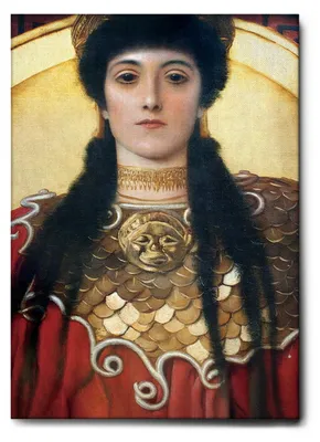 Image de Giallobus - Minerva - Gustav Klimt - 50L x 70l cm - Tableau - Toile à cadre standard
