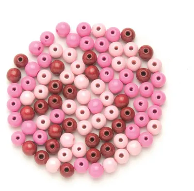 Produktbild von Glorex Holzperle rosa mix 8 mm - 80 Stück