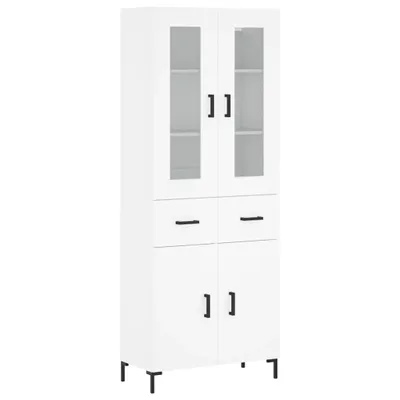 Image de Buffet haut Blanc 69,5x34x180 cm Bois d'ingénierie