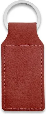 Obrázok produktu pre Kožená kľúčenka CombiCraft Blank obdĺžnik 33x70mm bordovo červená - 5 kusov