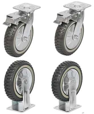 Schwere Rollen 200 mm, 4 Stück, mit Bremse, 360° drehbar, 1600 kg