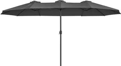 Obrázok produktu pre Dvojitý slnečník Rootz – veľký slnečník – slnečník s UV ochranou – UPF 50+ – 460 x 270 cm – odolný polyester s gramážou 180 g – kovová konštrukcia