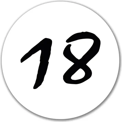 Produktbild von Huuraa Aufkleber 18 Geburtstag 10cm rund Sticker Geschenkidee