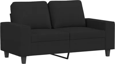 Produktbild von vidaXL 2-Sitzer-Sofa Schwarz 120 cm Stoff