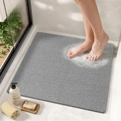 Obrázek produktu pro Protiskuzová podložka pod sprchu, PVC, 60x60 cm, šedá barva