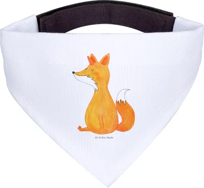 Produktbild von Mr. & Mrs. Panda Hundehalstuch Einhorn Fuchs - Weiß - Geschenk, Hund Halstuch, Füchse, Hunde, Für, Unicorn, Einhörner, Unicorns, Fuchshörnchen, Hunde-Halstuch