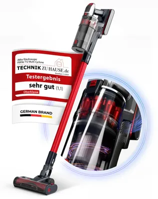 Produktbild von Flixxe 4270004363944, Stabstaubsauger, Beutellos, Schwarz, Rot, Trocken, Filterung, Glatter Boden, Teppich, Harter Boden, Treppenstufen, Polsterung