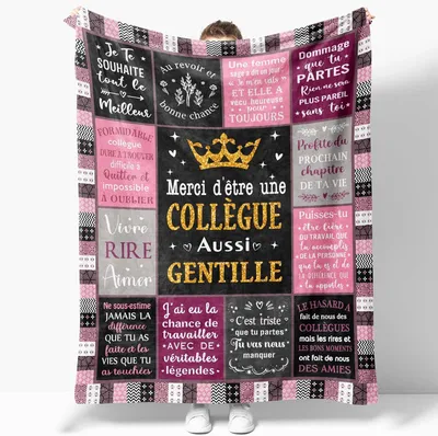 Zdjęcie produktu dla Koc jako prezent, miękki, przytulny, wzór prezentowy, 130x150 cm